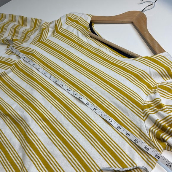 Joules New Harbour Cream Gold Long Sleeve Stripe Shirt - Picture 9 of 10